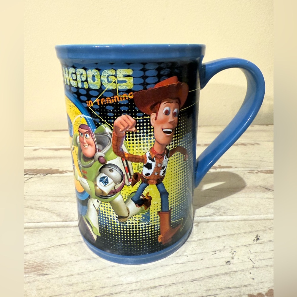 Toy Story 3 Pixar Heroes In Training Disney Store Woody Buzz Ceramic Mug